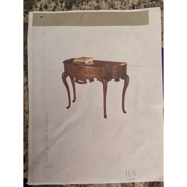 Lorts Demi Lune Console Table For Sale In New York - Image 6 of 7