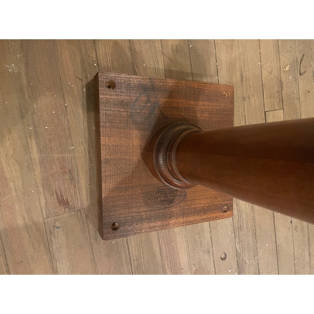 Wood Late 20th Century Henkel Harris Oval Wild Black Cherry Queen Anne 2 Pedestal Dining Table 1 Leaf For Sale - Image 7 of 12