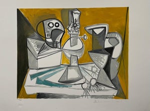 Pablo Picasso Estate Hand Signed Lithograph Abstract Cubist Composition, 1982