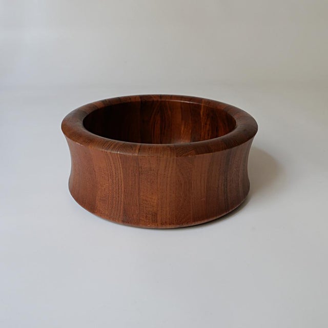 Vintage Danish Teak Wood Salad Bowl, 1970s For Sale - Image 3 of 6