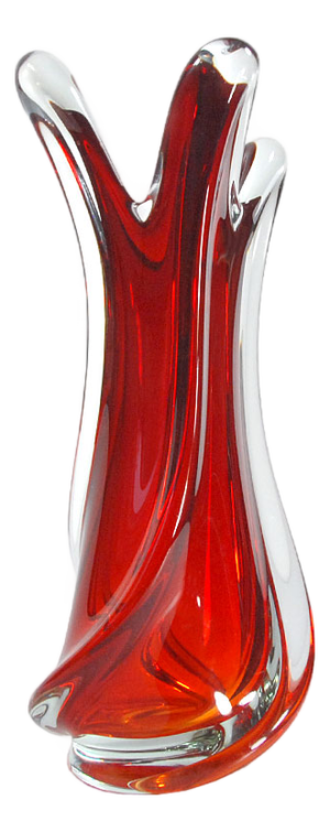 Large Red Murano Glass Vase, 1970s
