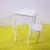 Wood White Wooden Table with Stool and Flower Knobs For Sale - Image 7 of 9
