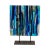“Piastra” a unique glass block sculpture on a metal pedestal by Leonardo Cimolin executed in Murano for the Berengo...