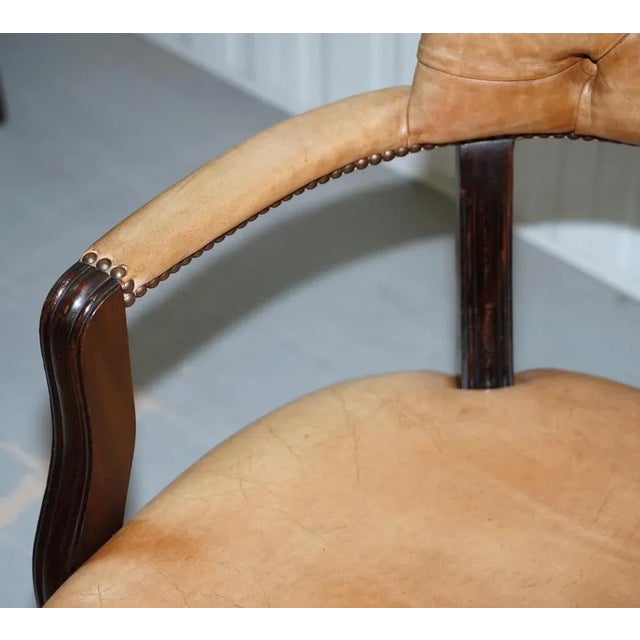 Brown Leather Court Office Dining Chair from House of Chesterfield For Sale - Image 6 of 18
