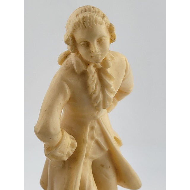 Vintage A. Santini Sculpture Colonial Victorian Man Woman Couple Signed Italy For Sale - Image 12 of 13