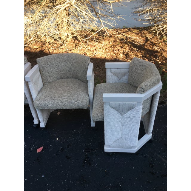 1970’s Column Pedestal Glass Top Dining Set - 5 Pieces For Sale - Image 4 of 11