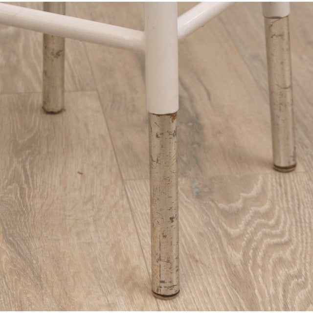 Pair of Counterstools With Silver Dipped Seats and Legs For Sale In New York - Image 6 of 6