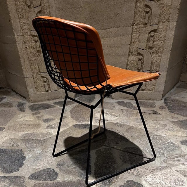 Vintage Bertoia Side Chair by Harry Bertoia, Black Rilsan, 1952 For Sale In San Diego - Image 6 of 12