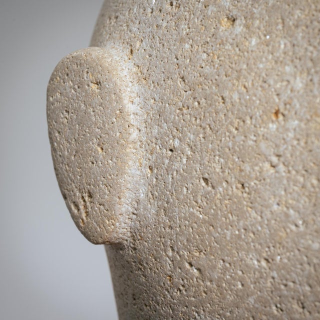Modernist Male Head Sculpture, 1970s, Sandstone For Sale - Image 12 of 17