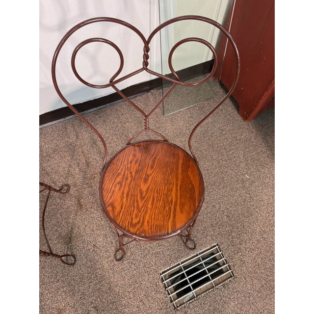 Early 20th Century Ice Cream Parlor Chairs- Set of 3 For Sale - Image 4 of 11