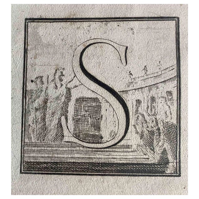 Antiquities of herculaneum - letter of the alphabet s, from the series "antiquities of herculaneum", is an original...