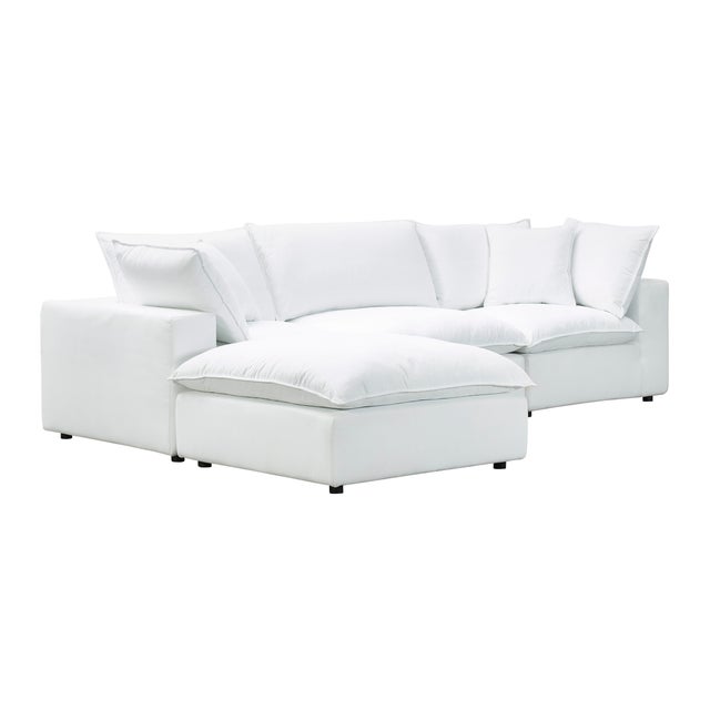 Cali Pearl Performance Fabric Modular 4 Piece Sectional For Sale - Image 4 of 7