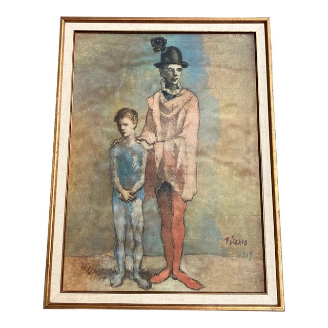 1960’s Original After Picasso Rose Period “Two Saltimbanques” Print For Sale