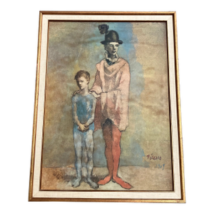 1960’s Original After Picasso Rose Period “Two Saltimbanques” Print