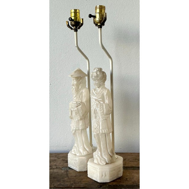 Vintage Asian Carved Stone Couple For Sale - Image 12 of 12