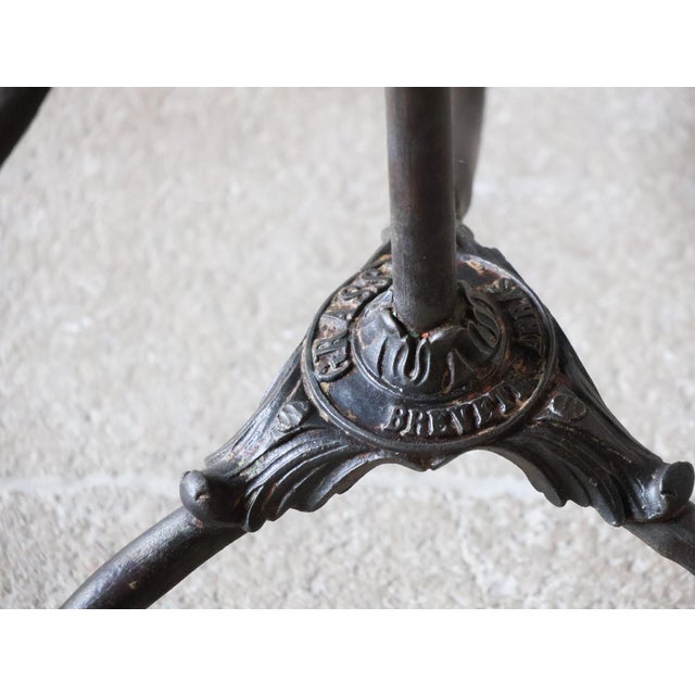 Metal 19th Century French Cast Iron Bistro Table with Claw Feet from Arras, 1890s For Sale - Image 7 of 11