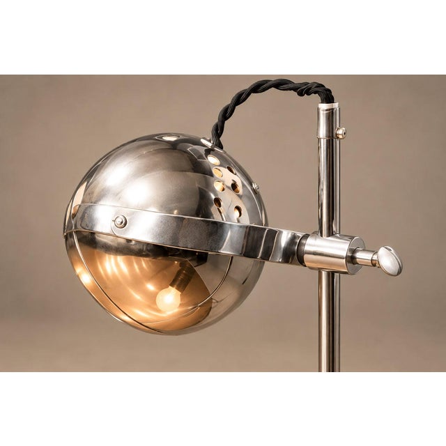 1960s Brazilian Modern Chrome-Plated Table Lamps, - Pair Rewired For Sale - Image 13 of 18