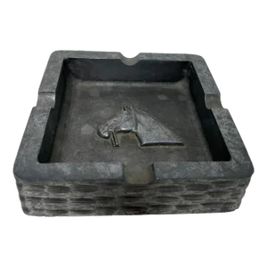 Vintage Aluminum Bruce Fox Horse Head Ashtray
