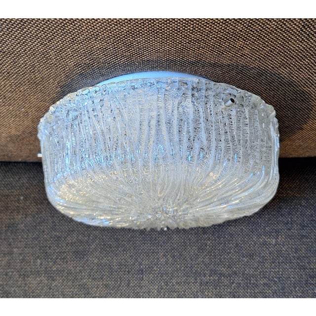 Vintage Ceiling Lamp with Clear Frosted Glass Shade, 1970s, in Very Good conditions. Designed 1970 to 1979 Up to 250V...