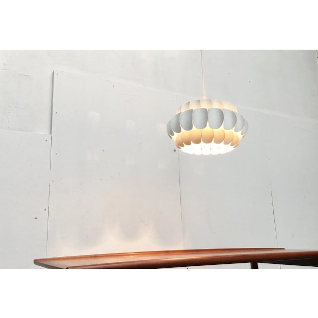 Mid-Century Swiss White Metal Pendant Lamp by H. Zender for Temde For Sale - Image 9 of 18