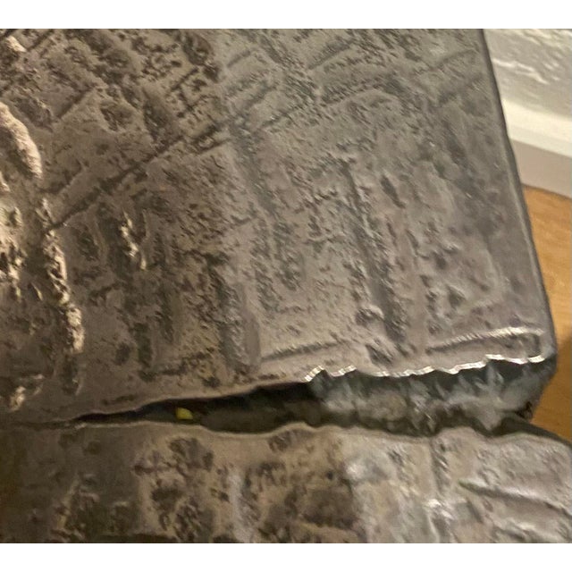 Metal Coated Tree Stump Table For Sale - Image 4 of 5