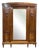 Art Deco Mirrored Bedroom Wardrobe in Walnut and Elm Burl, 1930s For Sale