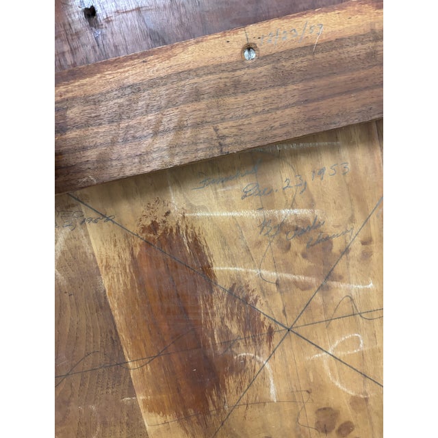 Vintage 1953 Mid Century Modern Round Walnut Coffee Table For Sale - Image 9 of 9