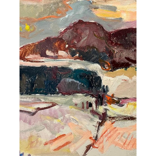 Contemporary Jean Krille, Landscape 141, Oil on Masonite For Sale - Image 3 of 14