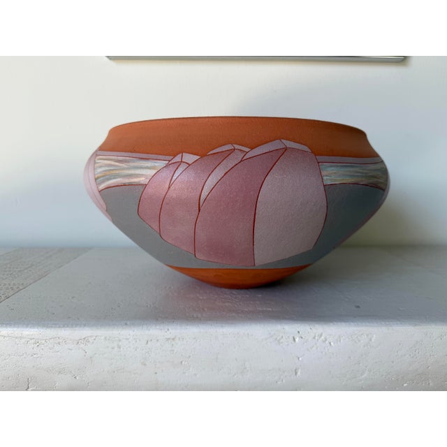 Beautiful vintage studio pottery ceramic bowl dated 1984 and signed by the artist on the underside. This handcrafted piece...