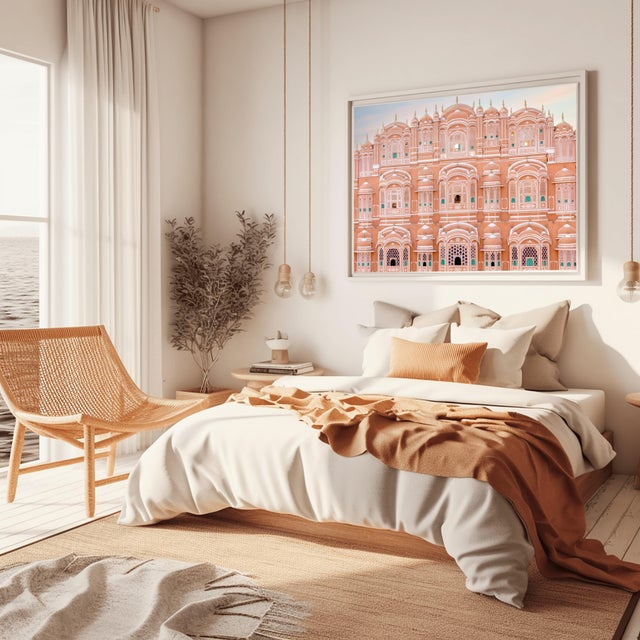 Richard Silver Hawa Mahal II – Iconic Jaipur Palace Architectural Fine Art Print 40" X 60" For Sale - Image 4 of 5