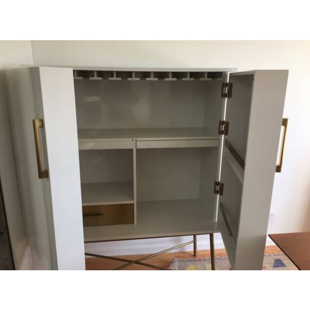 Cb2 White Charlene Bar Cabinet Chairish