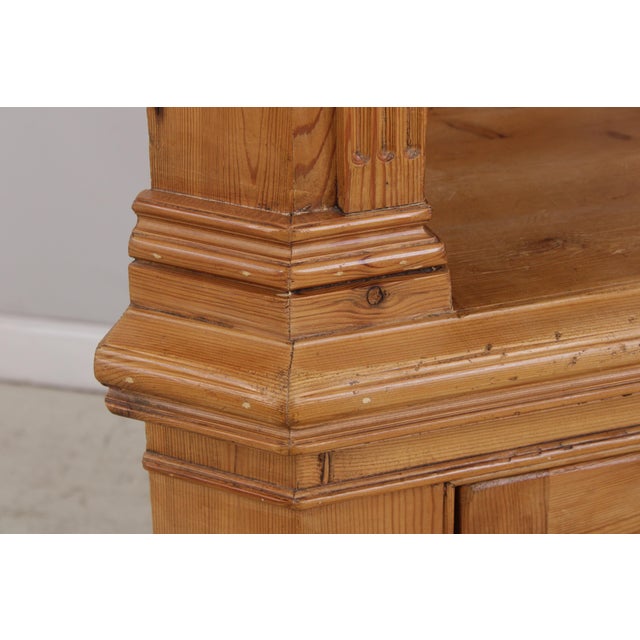 Chippendale Scrub Pine Corner Cupboard China Cabinet For Sale - Image 11 of 14