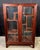 Wood Vintage Chinese Rosewood Two Door Glass Curio Cabinet / Vitrine Etagere For Sale - Image 7 of 14