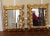 Pair of Italian style Giltwood Frame Mirrored Insets mirrors, Circa 1940s. Solid wood frame material. Each mirror has 24...