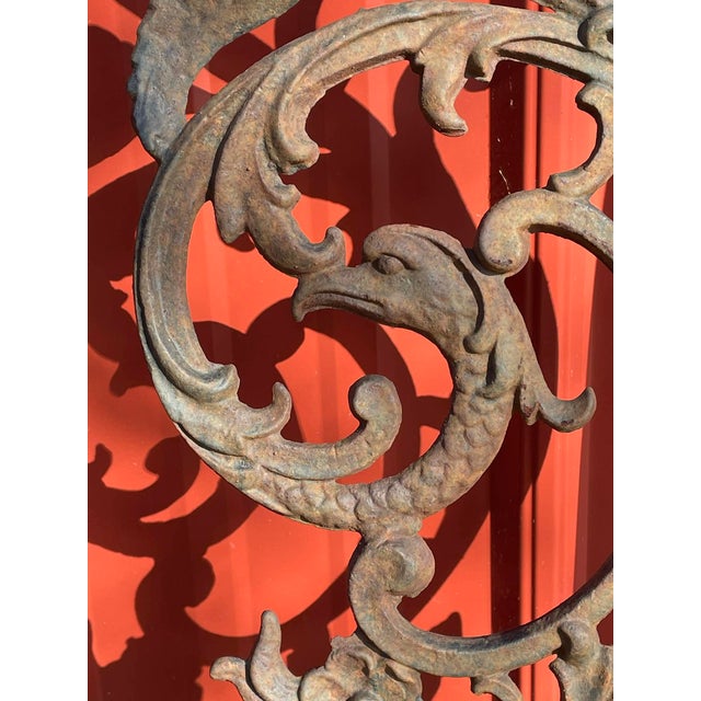Antique Victorian Bird of Paridise Cast Iron Garden Gates For Sale - Image 10 of 16