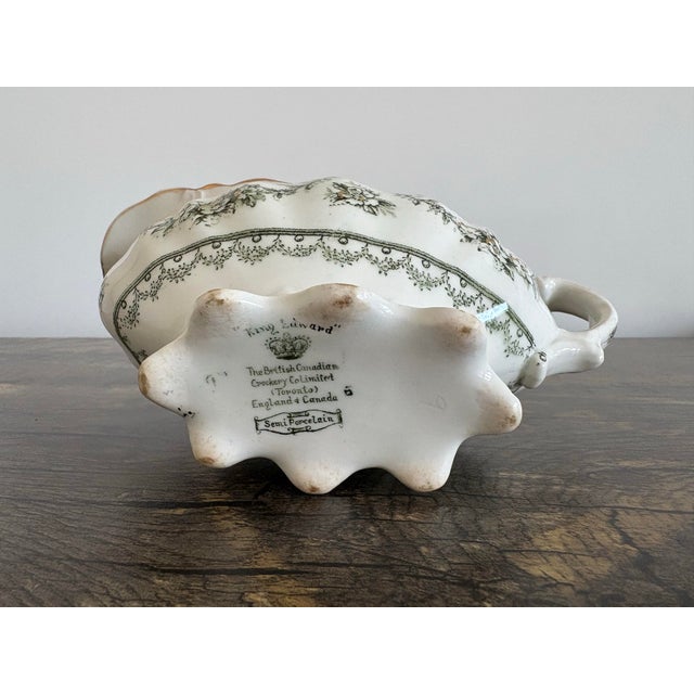 Traditional Antique "King Edward" Semi-Porcelain Gravy Boat For Sale - Image 3 of 7