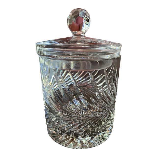 Vintage Brilliant Cut Ice Bucket Cookie Jar For Sale