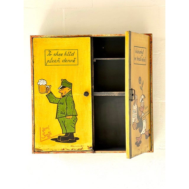 Mid-Century Hand-Painted Cabinet, Former Czechoslovakia, 1970s For Sale - Image 9 of 18