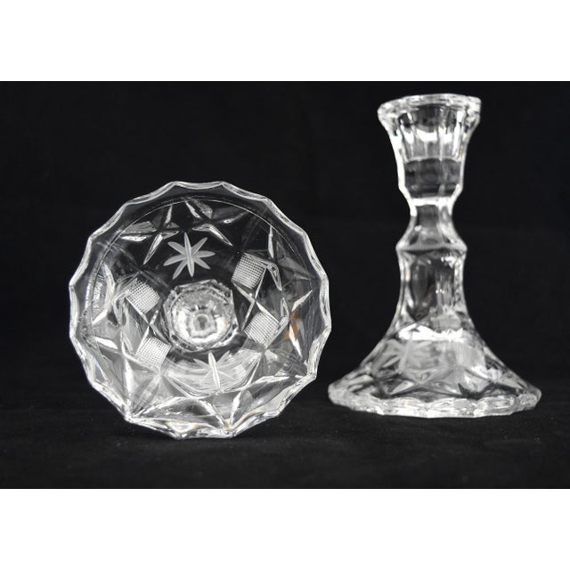 Vintage Hand Cut Lead Crystal Candlestick Holders Wara Co West Germany A Pair Chairish