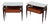Mid-Century Modern Dassi Wood and Glass Nightstands, 1950s, Set of 2 For Sale