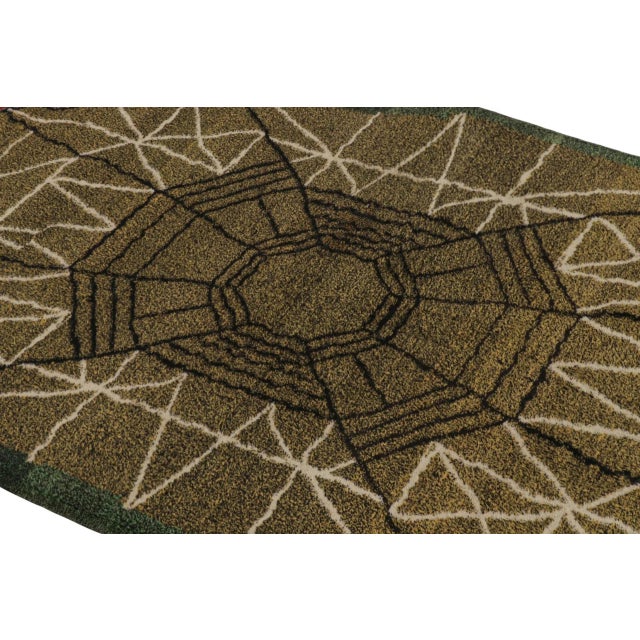 Rug & Kilim Vintage Zeki Muren Rug With Red, Green and Gold Geometric Patterns For Sale - Image 4 of 7