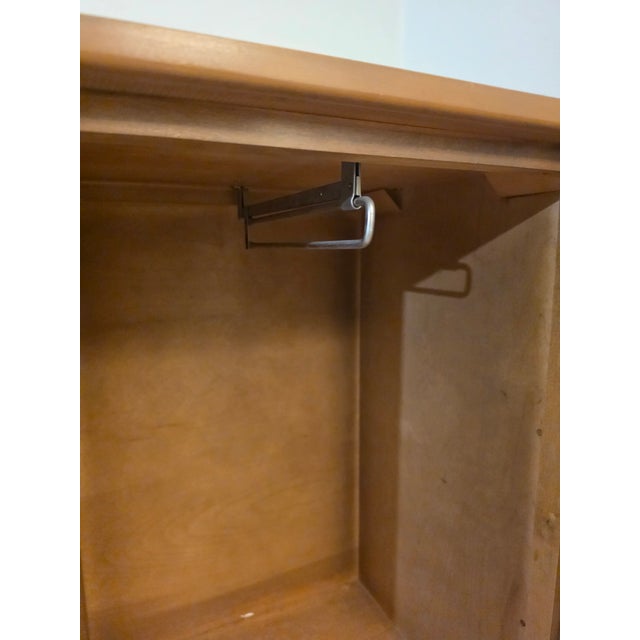 Mid-Century Modern "Fawn" Birch & Maple Gentleman's Chest Wardrobe For Sale - Image 6 of 11