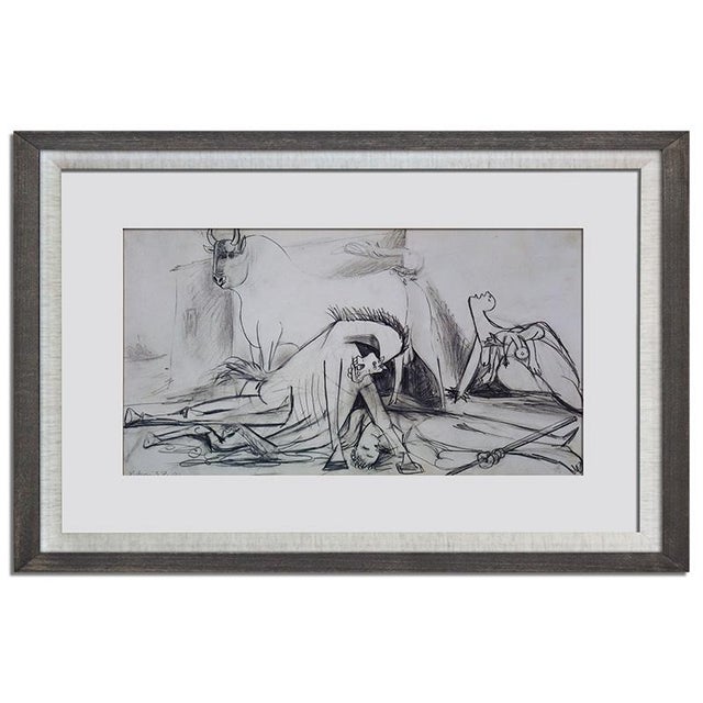 Pablo Picasso Lithograph Guernica Horse & Bull Ltd Ed W/Custom Frame For Sale In Atlanta - Image 6 of 6