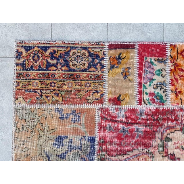 Turkish Mid 20th Century Oushak Anatolian Wool Carpet For Sale - Image 3 of 10