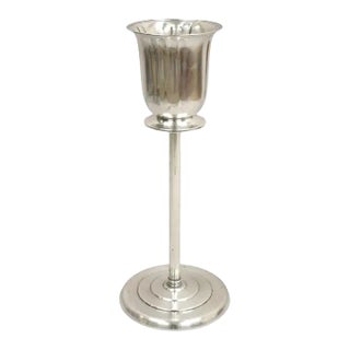 Vintage Art Deco Silver Plated Floor Standing Ice Bucket Champagne Wine Chiller For Sale