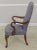 Queen Anne Pair Fairington Queen Anne Cherry Upholstered Open Armchairs For Sale - Image 3 of 13