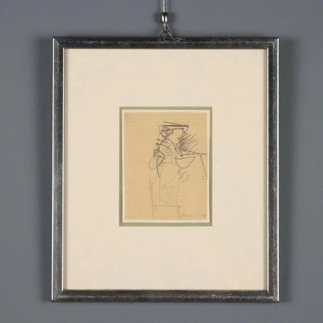 Paper Emilio Scanavino, Figure, Artwork on Paper For Sale - Image 7 of 7