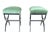 1980s Hand-Forged Sculptural Wrought Iron Accent Benches in Dark Green Mohair- A Pair For Sale - Image 4 of 13