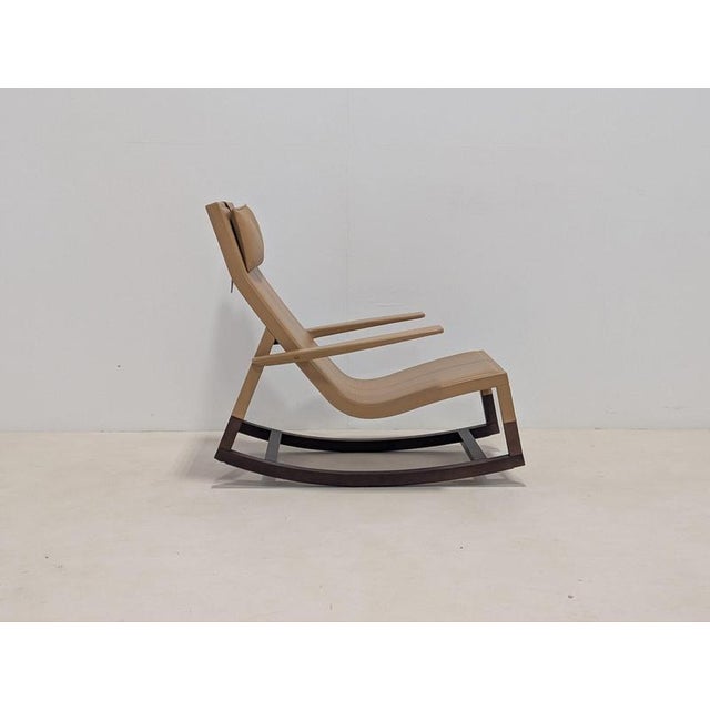 Wood Dondo Rocking Chair from Poltrona Frau For Sale - Image 7 of 13