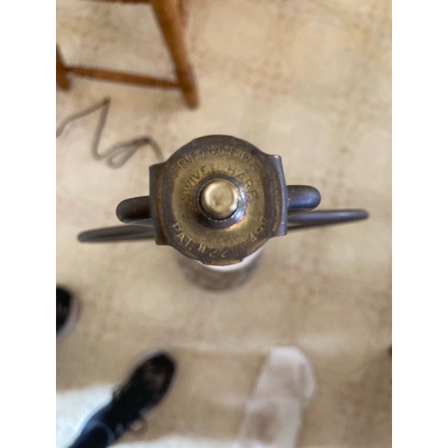 1960s Berger Swivel Harp Lamp With Ornate Brass Feet (Free Stifel Shade Optional) For Sale - Image 12 of 12